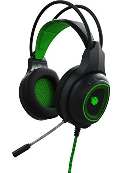 Siyah Kulaküstü Oyuncu Kulaklığı - USB Bağlantılı Mikrofonlu Hafif Tasarım