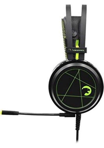 Medusa Siyah 7.1 Rainbow Kablolu Kulaküstü Oyuncu Kulaklık 2.2 m Uzunlukta Var Mikrofon