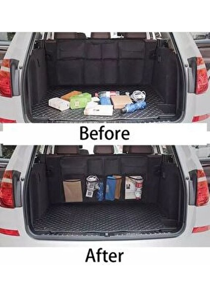 8 Cepli Araç Bagaj Düzenleyici Çanta Organizer Oto Içi Eşya Düzenleme Malzeme Çantası