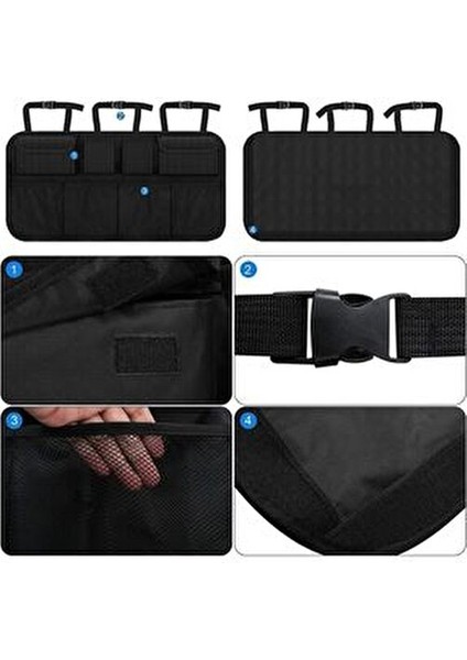 8 Cepli Araç Bagaj Düzenleyici Çanta Organizer Oto Içi Eşya Düzenleme Malzeme Çantası