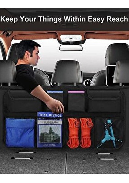 8 Cepli Araç Bagaj Düzenleyici Çanta Organizer Oto Içi Eşya Düzenleme Malzeme Çantası