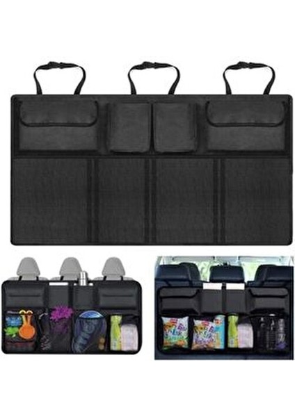 8 Cepli Araç Bagaj Düzenleyici Çanta Organizer Fileli Suya Dayanıklı Oto İçi Aksesuar Araba Çantası