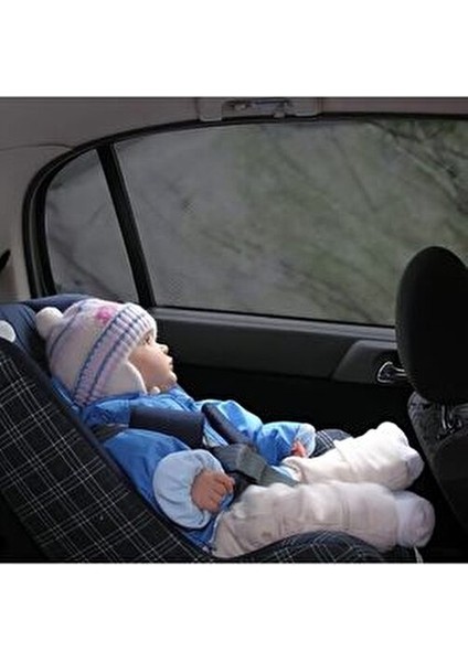 Esnek Güneşlik Perde Araba Yan Cam Perdesi Koruyucu Güneş Sinekliği 80x50 cm (2) Yırtılmaya Dayanıklı