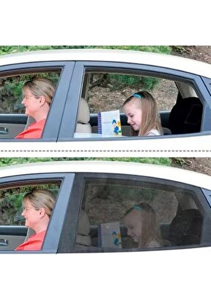 Esnek Güneşlik Perde Araba Yan Cam Perdesi Koruyucu Güneş Sinekliği 80x50 cm (2) Yırtılmaya Dayanıklı