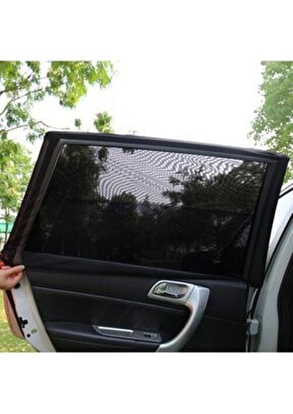 Esnek Güneşlik Perde Araba Yan Cam Perdesi Koruyucu Güneş Sinekliği 80x50 cm (2) Yırtılmaya Dayanıklı