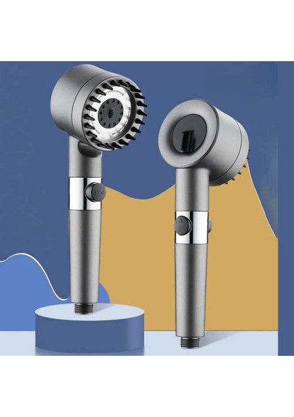 Mytechcat® 3 Kademeli Turbo Basınçlı Masaj Başlıklı Silikon Fırçalı - Su Tasarruflu Duş Başlığı fırsatları