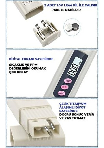Dijital pH Metre Su Sıvı Akvaryum Kalibrasyon 0.01 Hassasiyetinde Kullanım