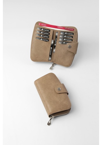 Orta Boy Kadın Cüzdan - 65306 - Vizon