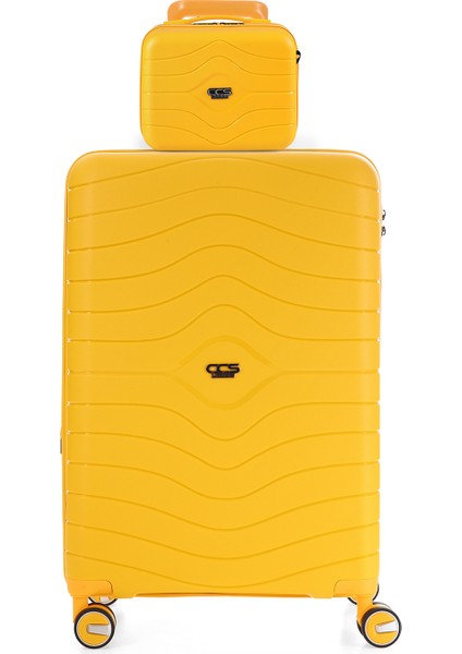 Ultra Hafif Polipropilen Ekstra Hacim Kabin+Makyaj 2 Li Valiz Seti