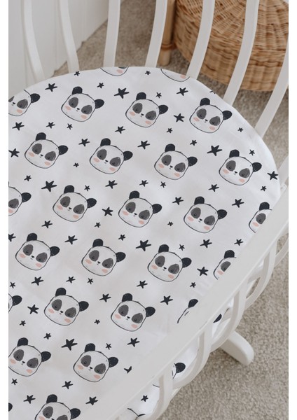 %100 Pamuklu Poplin Bebek Beşik Nevresim Seti 80X120 cm - Sevimli Tavşan modelleri