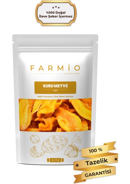 Şekersiz Kurutulmuş Mango – 70GR – Doğal ve Katkısız