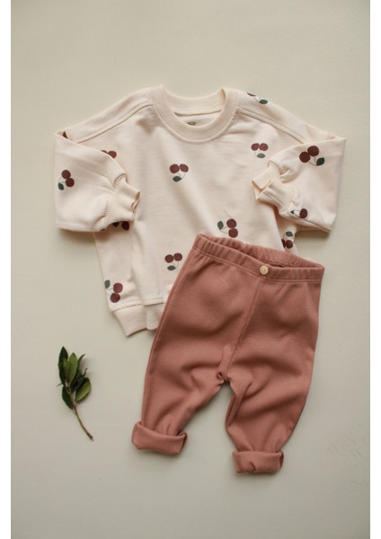 Kiraz Baskılı Bebek Alt Üst Takım