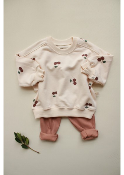 Kiraz Baskılı Bebek Alt Üst Takım fiyatları