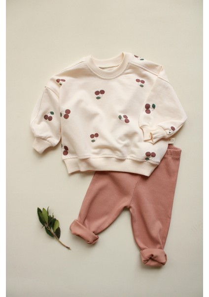 Kiraz Baskılı Bebek Alt Üst Takım fırsatları