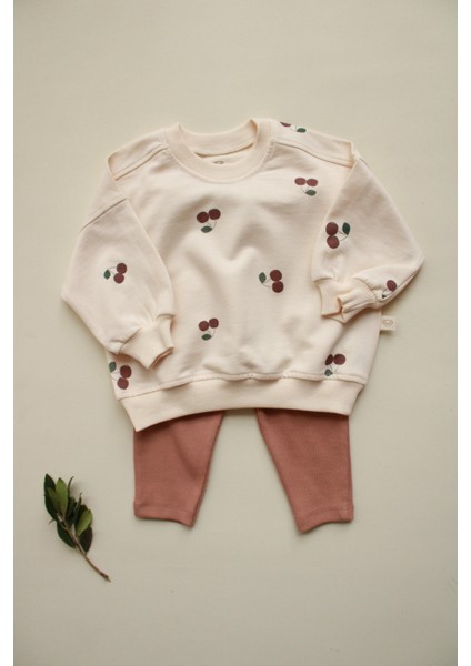 Kiraz Baskılı Bebek Alt Üst Takım
