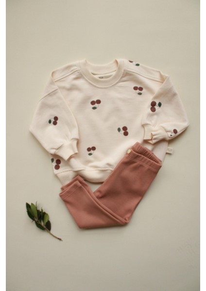 Kiraz Baskılı Bebek Alt Üst Takım