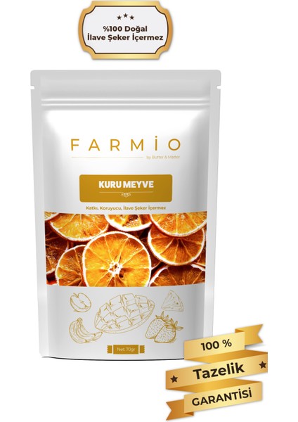 Şekersiz Kurutulmuş Portakal – 70GR – Doğal ve Katkısız