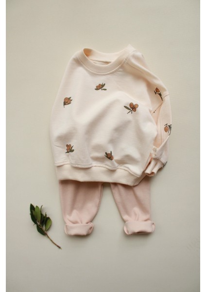 Zeytin Baskılı Bebek Alt Üst Takım