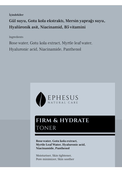 Tüm Cilt Tiplerine Uygun Yoğun Nemlendirici ve Cilt Sıkılaştırıcı Tonik 100 ml fırsatları