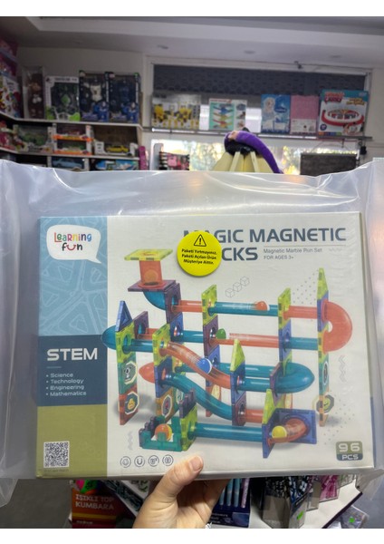 Manyetik Yapı Blokları Üç Boyutlu 96 Parça
