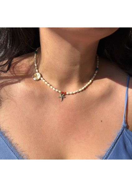 Deniz Yıldızı Hakiki Inci Kolye modelleri