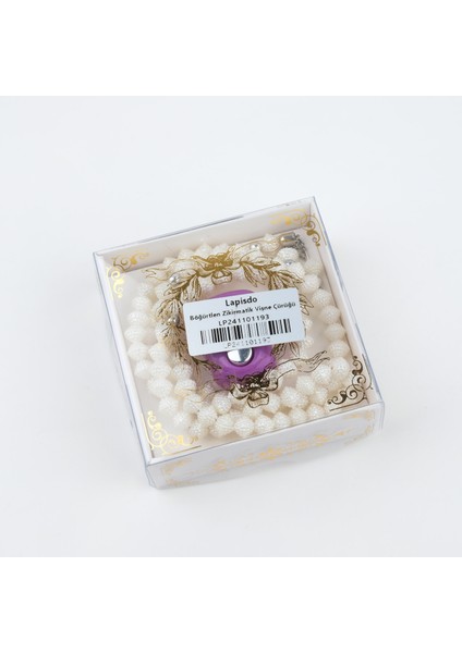 Zikirmatik Elektronik Tesbih ve Böğürtlen Desenli 99LUK Namaz Tesbih Seti -Lila fırsatları