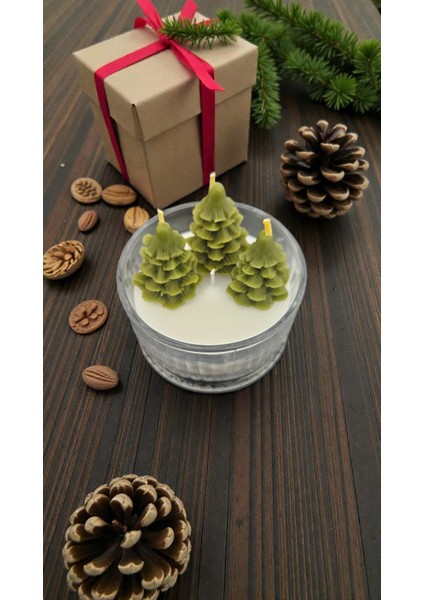 Minik Çam Dekorlu Yılbaşı Mumu fiyatları