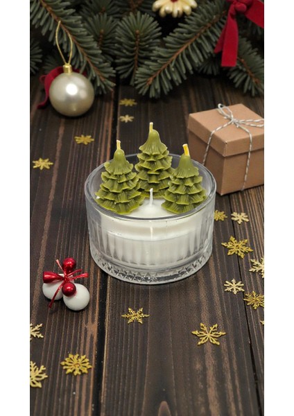 Minik Çam Dekorlu Yılbaşı Mumu indirimleri