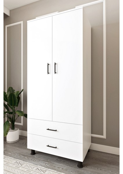 ASL6330 Çok Amaçlı Dolap 2 Kapaklı ve 2 Çekmeceli Dolap