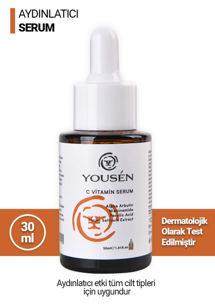 C Vitamini Aydınlatıcı Cilt Bakım Serumu 30 ml