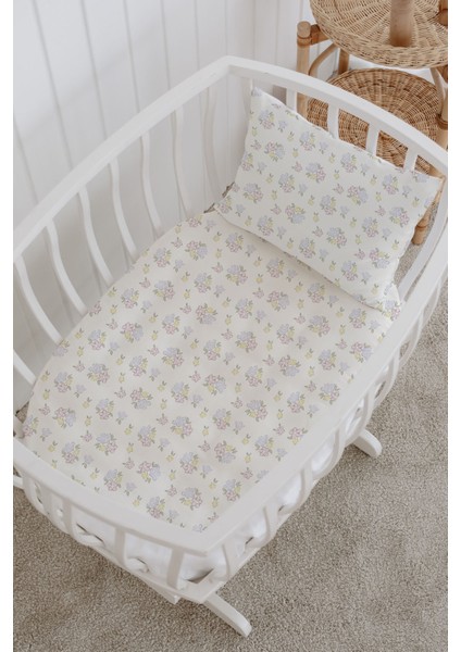 %100 Pamuklu Poplin Bebek Beşik Nevresim Seti 80X120 cm - Sevimli Kış Ayıları fiyatları