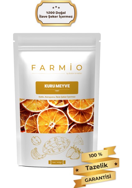 Şekersiz Kurutulmuş Portakal – 140GR – Doğal ve Katkısız