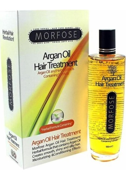 Yeni Formül Argan Saçları Güçlendirici ve Parlaklık Veren Bitkisel Saç Yağı 100ML