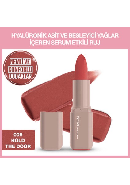 Serum Etkili Hyalüronik Asit ve Besleyici Yağ Içeren Ruj - 006 Hold The Door