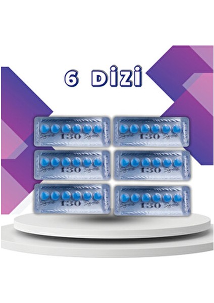 Kobra 130 Mg 6'lı x 6 Dizi Mavi COBRA130MG % 100 Orjinal Sertlesmeye Destek Süper Etki Geçıktırıcı36 Hap