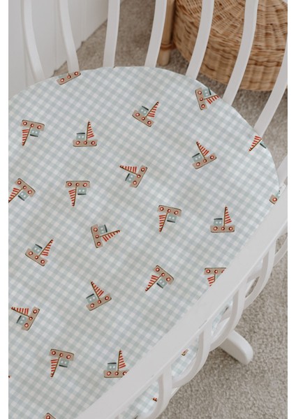 %100 Pamuklu Poplin Bebek Beşik Nevresim Seti 80X120 cm - Cute Carousel modelleri