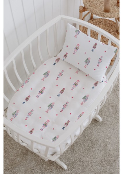 %100 Pamuklu Poplin Bebek Beşik Nevresim Seti 80X120 cm - Renkli Kurşun Asker fiyatları