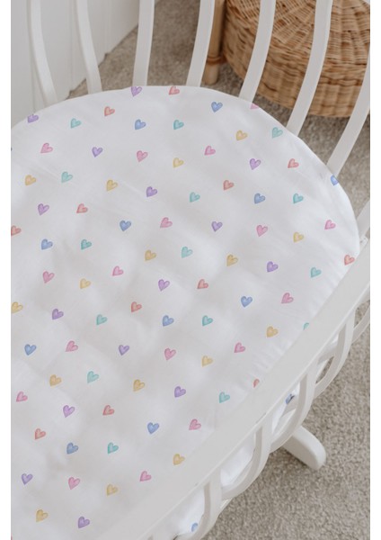 %100 Pamuklu Poplin Bebek Beşik Nevresim Seti 80X120 cm - Sevimli Orman Dostları modelleri