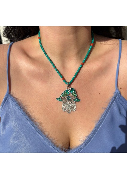 Özel Işçilik Mineli Fatma Ana Telkâri Kolye