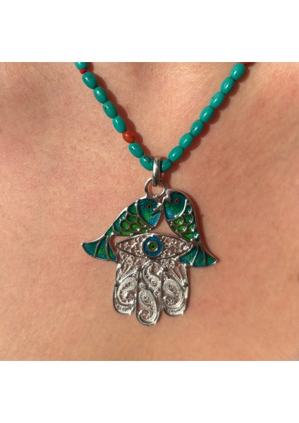 Özel Işçilik Mineli Fatma Ana Telkâri Kolye modelleri