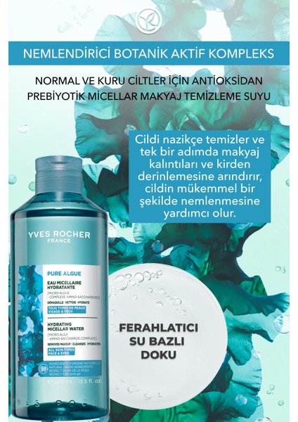 Yeni Normal-Kuru Ciltler Için Yoğun Nemlendirici Makyajı Arındırıcı Micellar Temizleme Suyu 400ML fiyatları