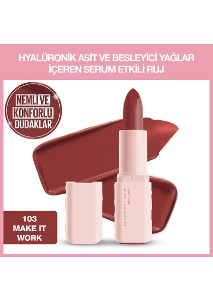 Serum Etkili Hyalüronik Asit ve Besleyici Yağ Içeren Ruj - 103 Make It Work