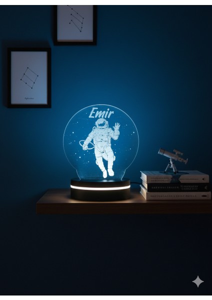Kişiye Özel Astronot LED Lamba – Çocuk Odası Gece Lambası fiyatları