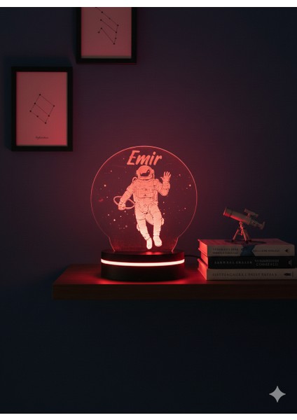 Kişiye Özel Astronot LED Lamba – Çocuk Odası Gece Lambası modelleri