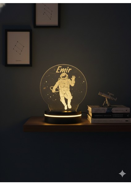 Kişiye Özel Astronot LED Lamba – Çocuk Odası Gece Lambası fırsatları