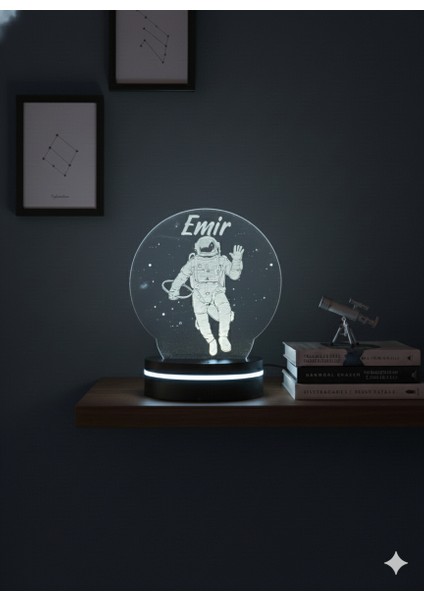 Kişiye Özel Astronot LED Lamba – Çocuk Odası Gece Lambası indirimleri