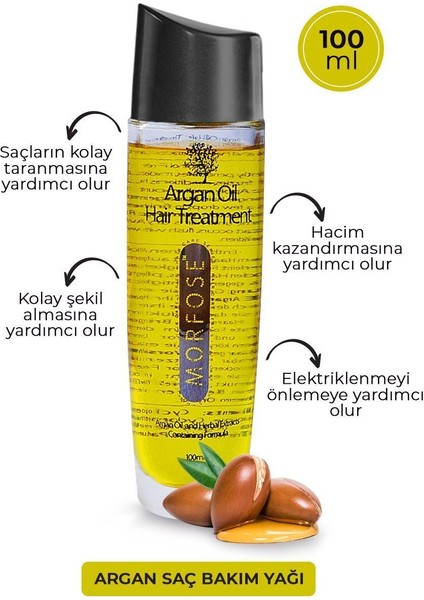 Yeni Formül Ölü Saç Köklerinin Canlandırıcı, Saclarla Parlaklık ve Bakım Sağlayan Argan Yağ 100ML