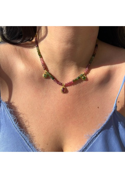 Orijinal Turmalin Taşlı Kolye modelleri