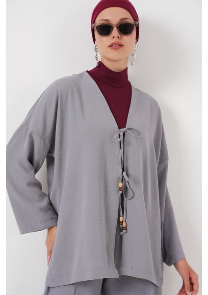 Ayrobin Kimono Pantolon Ikili Takım 6739 - Gri fiyatları