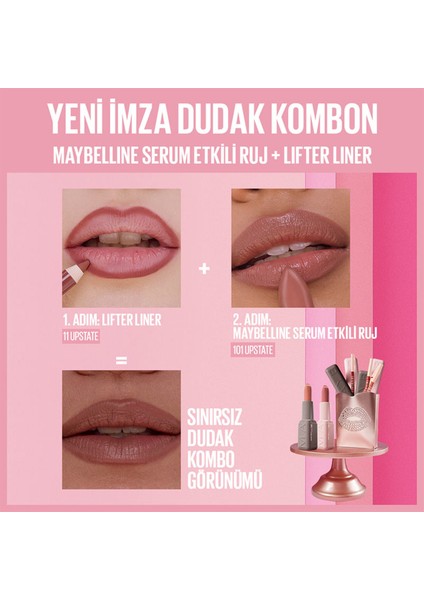 Serum Etkili Hyalüronik Asit ve Besleyici Yağ Içeren Ruj - 101 Upstate indirimleri